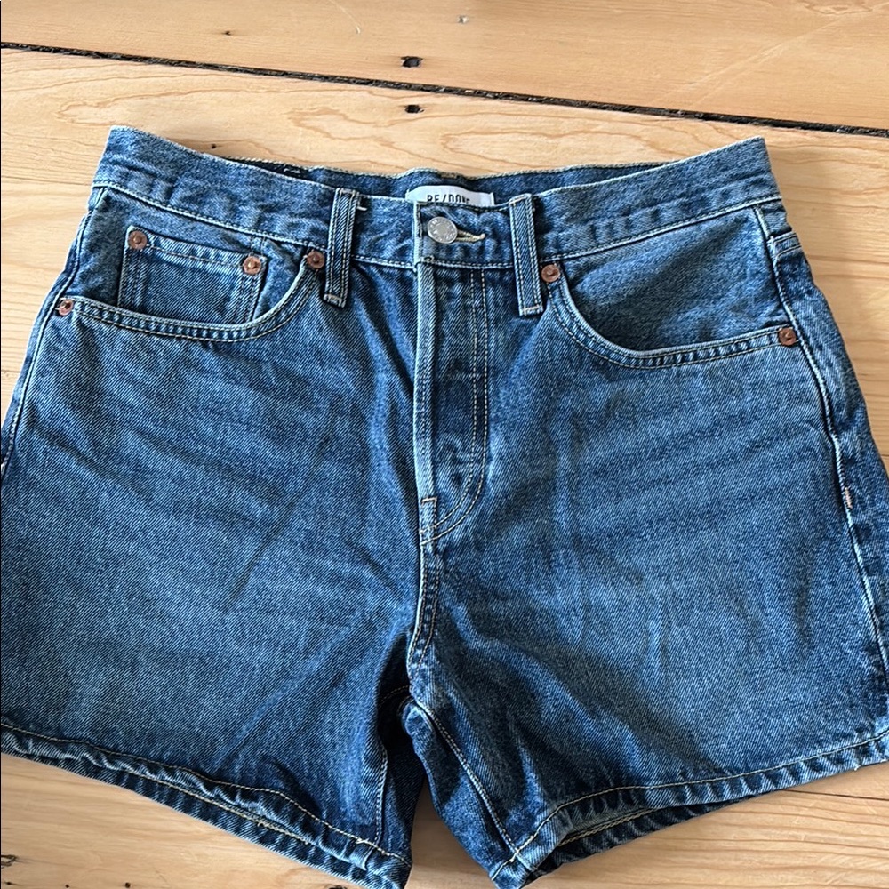 Re/done Mid Rise Shorts